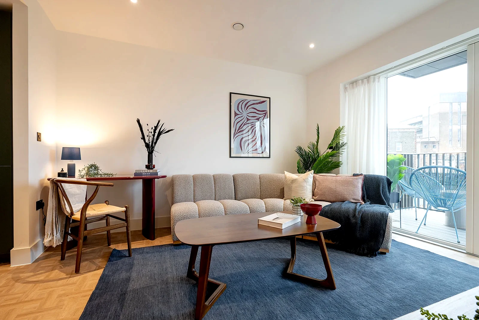 Completed One Clapham one-bedroom apartment furnished and styled by STOK